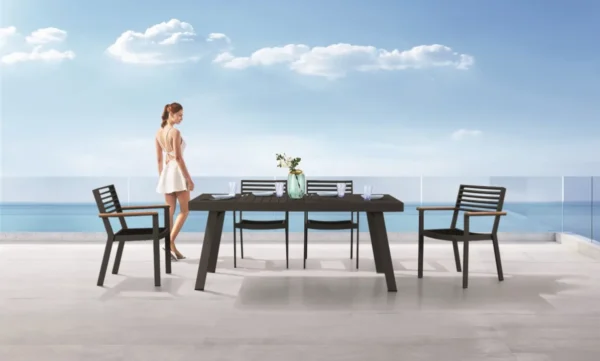 York/D7 Dining Set Ανθρακί