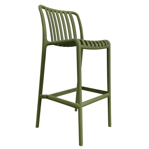 Σκαμπό Bar ArteLibre TAHITI Πράσινο PP 47x38x102cm