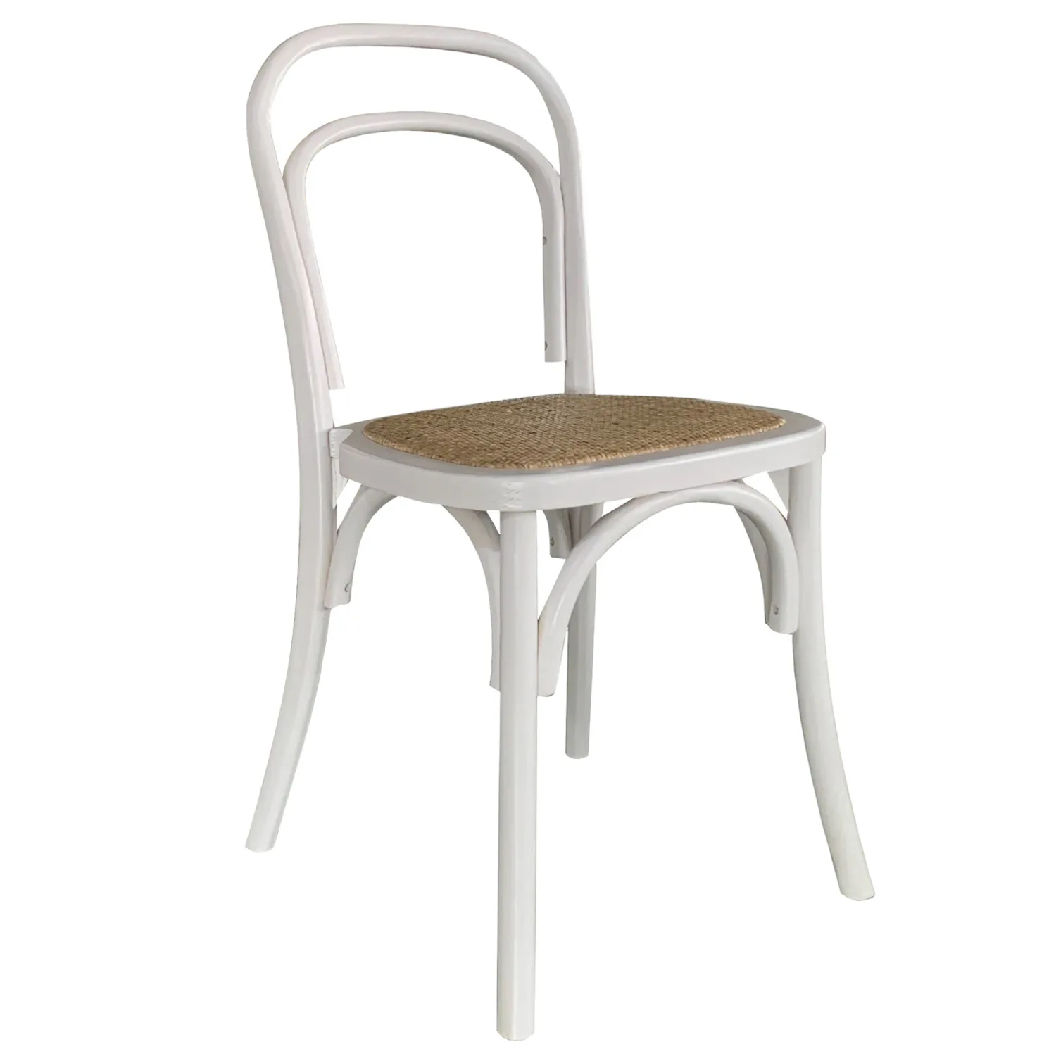 15320024 Καρέκλα Επαγγελματική ArteLibre LETO Λευκό Ξύλο/Rattan 45x45x89cm
