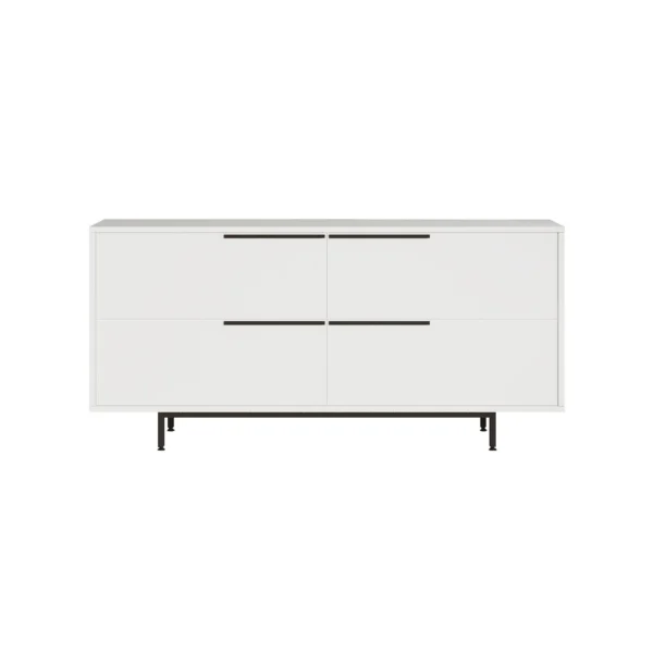 Μπουφές ArteLibre CARTMEL Λευκό Μοριοσανίδα/Μέταλλο 44.5x160x74.3cm
