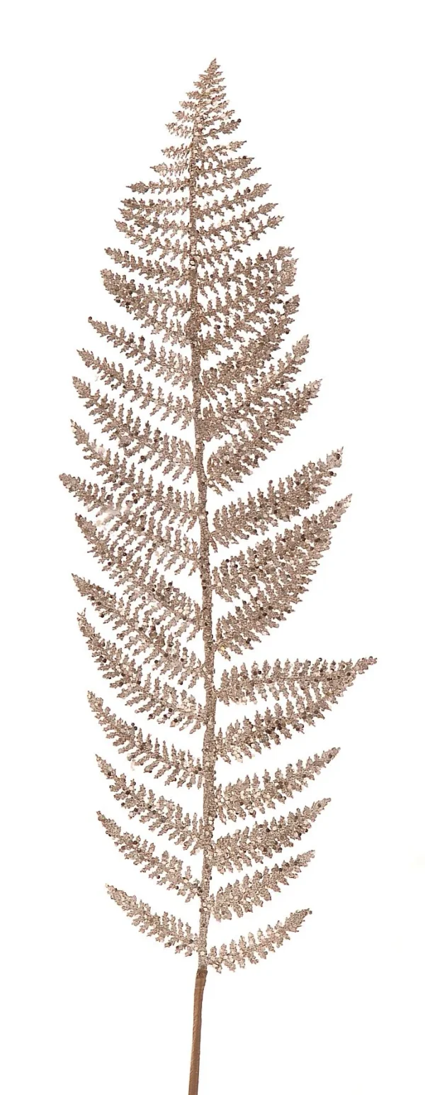 12/192-100cm Κλαδί με φύλλα σε χρώμα σαμπάνιας