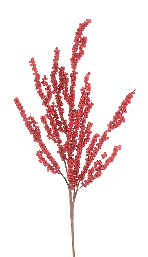 12/144-75cm Κόκκινο κλαδί με berries