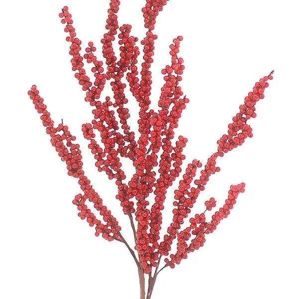 12/144-75cm Κόκκινο κλαδί με berries