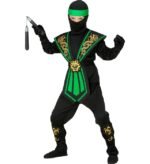 ΠΡΑΣΙΝΟΣ KOMBAT NINJA (ολόσωμη φόρμα, θώρακας, ζώνη, δεσίματα χεριών & ποδιών, μάσκα, κορδέλα) - Image 2