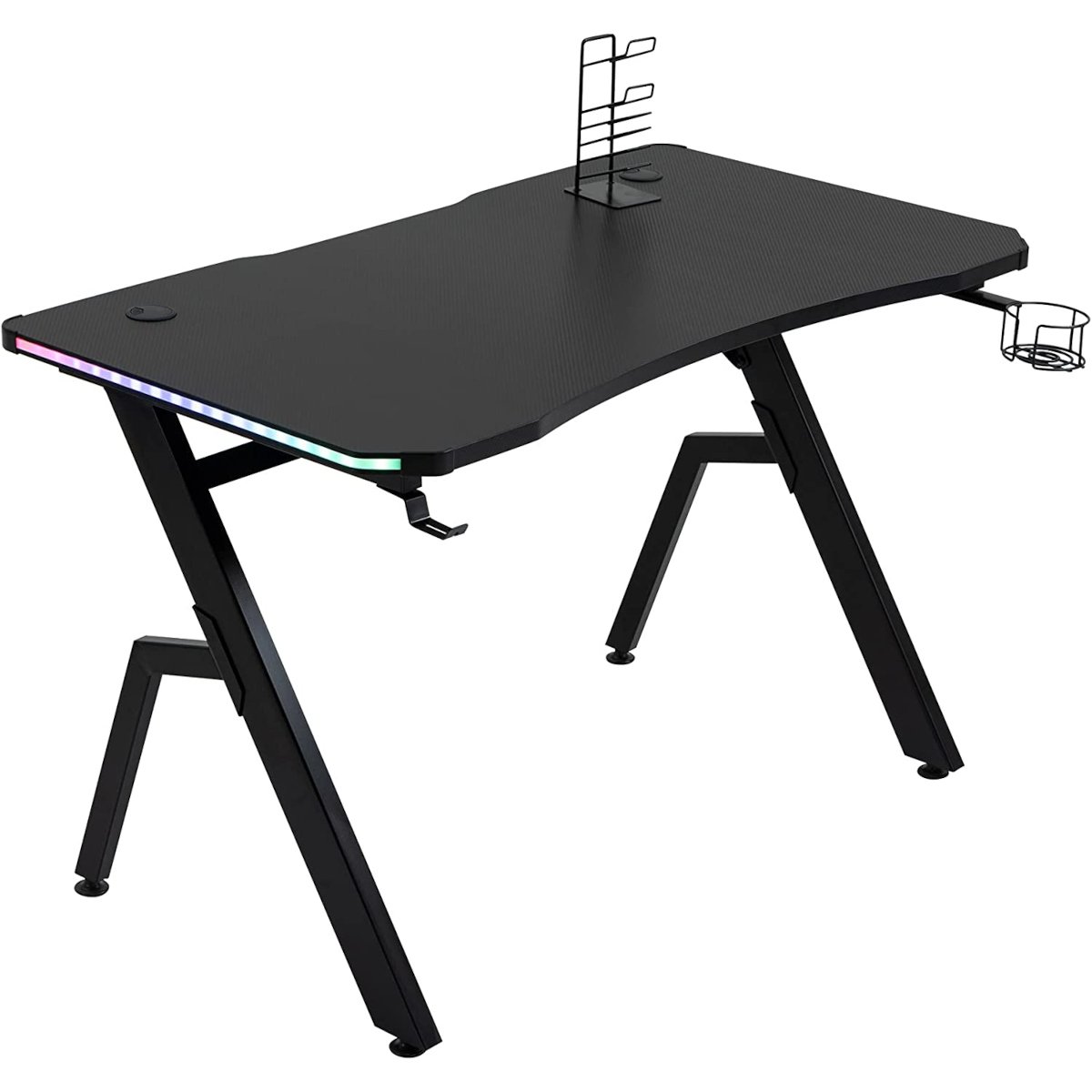 14760002-3 Γραφείο Gaming ArteLibre LUKE RGB Μαύρο Ξύλο/Μέταλλο 120x65x75cm - Image 1