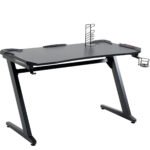 Γραφείο Gaming ArteLibre LEIA Μαύρο Ξύλο/Μέταλλο 120x65x75cm