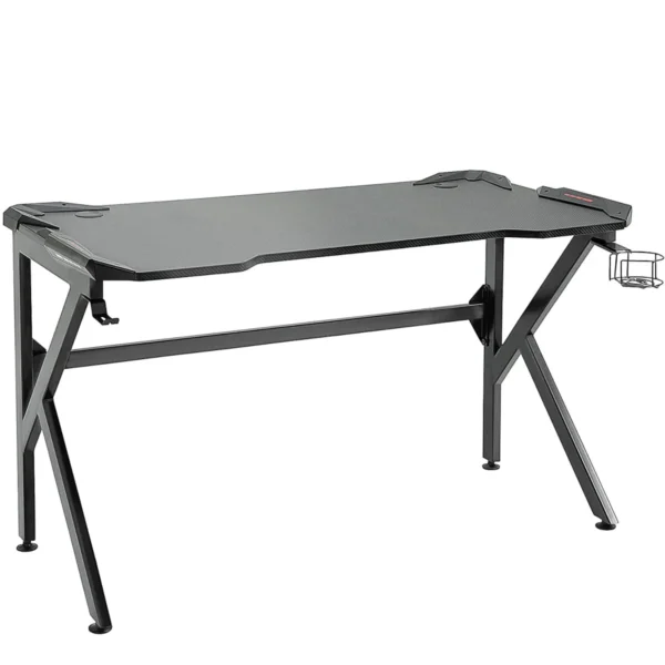 Γραφείο Gaming ArteLibre BERU Μαύρο Ξύλο/Μέταλλο 120x65x75cm