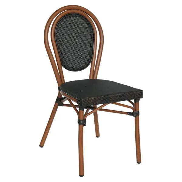 Καρέκλα Κήπου ArteLibre TULUM Καφέ/Ανθρακί Αλουμίνιο/Rattan 44x56x90cm