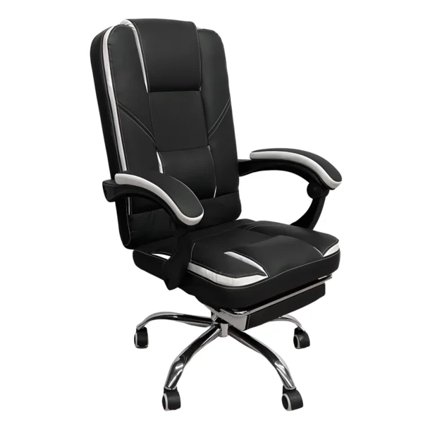 Καρέκλα Γραφείου OPTISEAT Μαύρο/Λευκό PVC/Μέταλλο 67x65x105-115cm