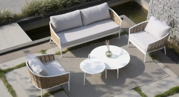 Musses Rattan Set Λευκό