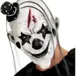 Αποκριάτικη Μάσκα Killer Clown Με Μαλλιά & Καπελάκι