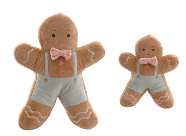 6/40-20cm Υφασμάτινο αγόρι gingerbread με μπλε σορτς