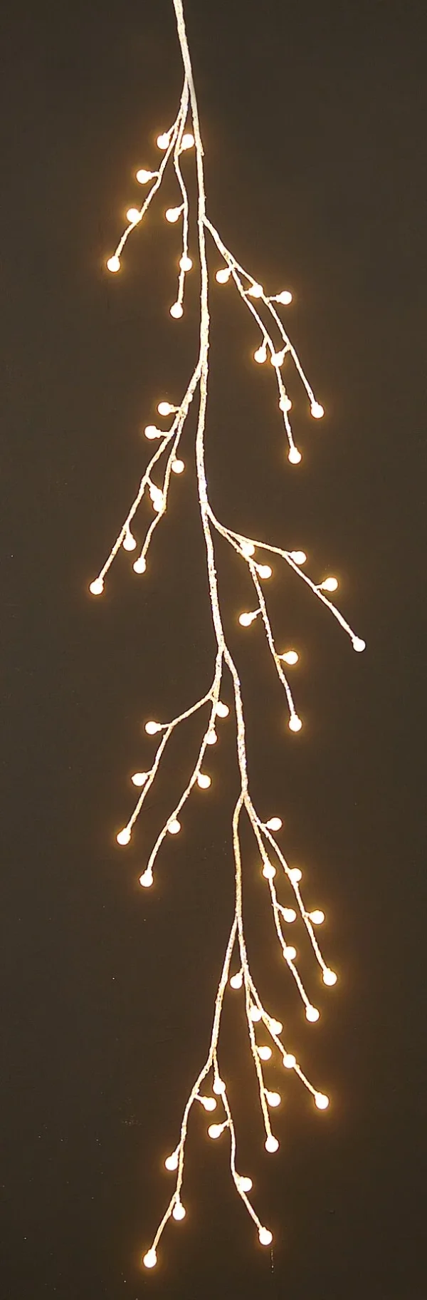 2/6-180cm Γιρλάντα σε χρώμα σαμπάνιας με 64 LED θερμού λευκού φωτός που αναβοσβήνουν, IP20