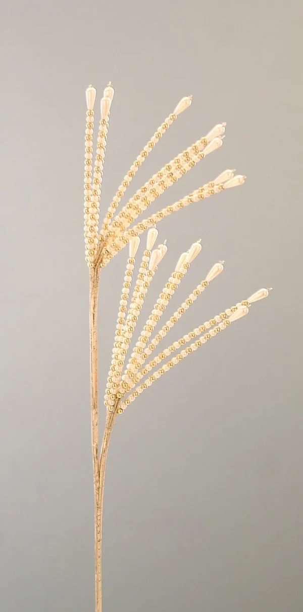 12/144-76cm Χρυσό κλαδί με πέρλες