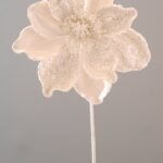 12/144-45cm Λευκό λουλούδι με πέρλες