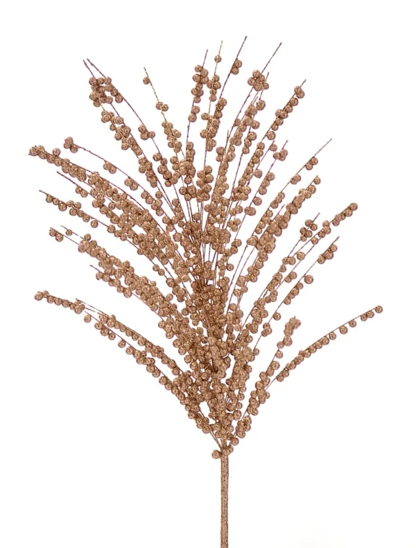 24/192-65cm Κλαδί με berries σε χρώμα σαμπάνιας