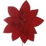 12/96-50cm Κόκκινο άνθος αλεξανδρινού, διακοσμητικό κλαδί