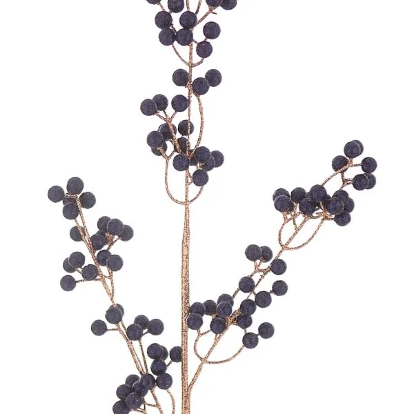 12/144-73cm Κλαδί με σκούρα μπλε berries
