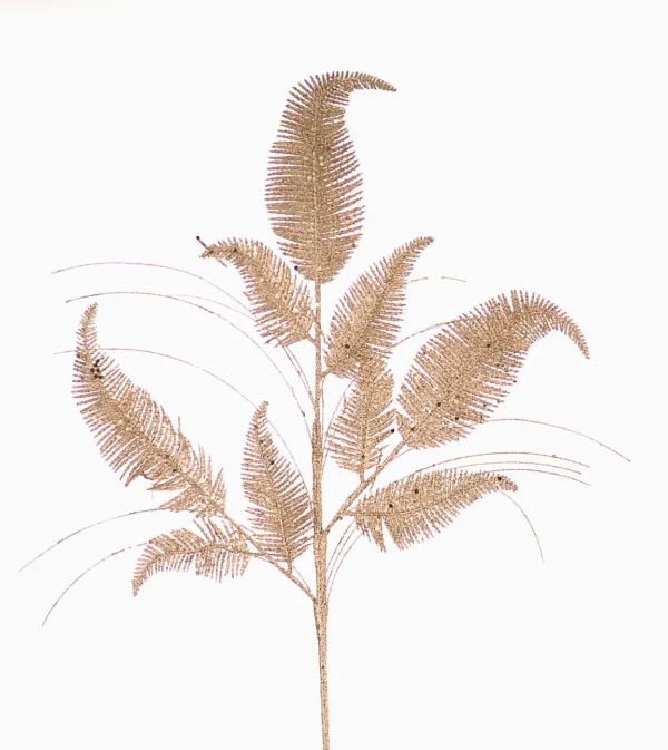 24/144-66cm Κλαδί σε χρώμα σαμπάνιας με φύλλα