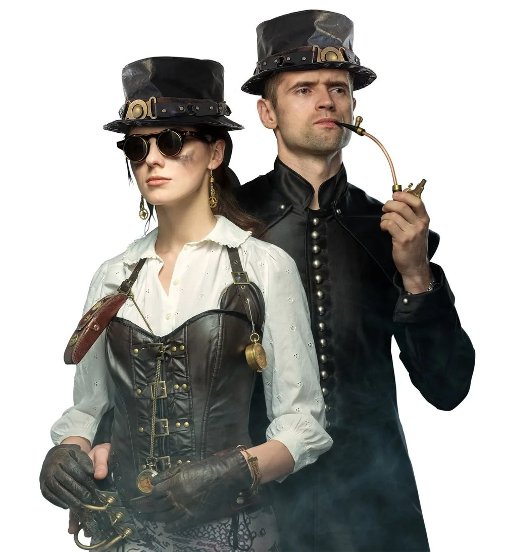 4115 Καπέλο SteamPunk Δερματίνη