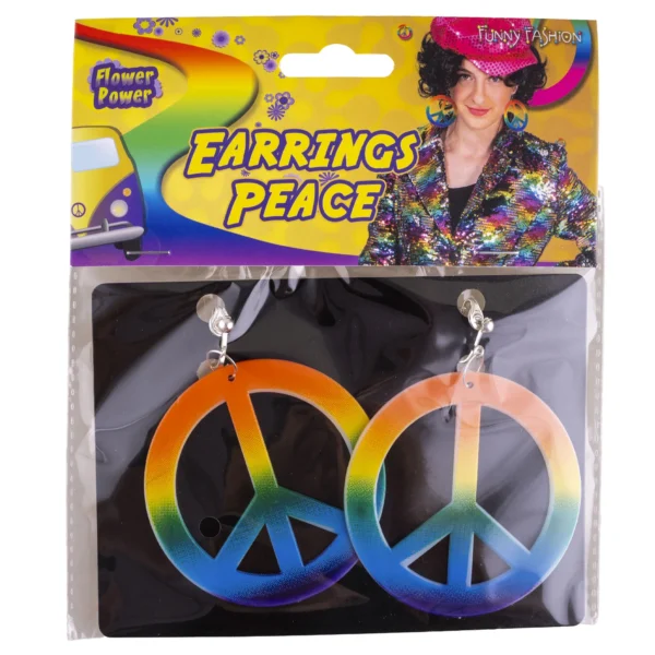 Σκουλαρίκια Hippie Με Σήμα Ειρήνης