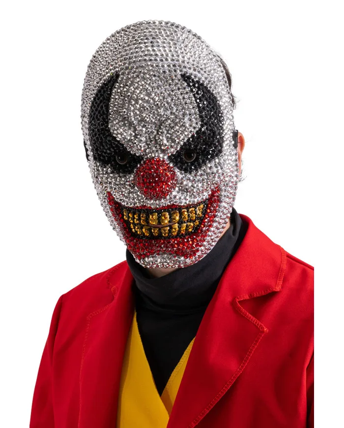 Μάσκα Clown Τρόμου Με Στρας Deluxe Μάσκα Clown Τρόμου Με Στρας Deluxe