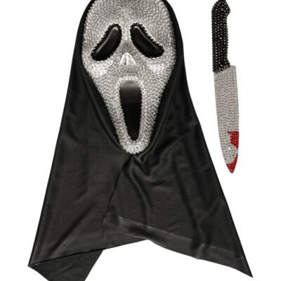 Σετ Μάσκα Scream & Μαχαίρι Με Στρασάκια