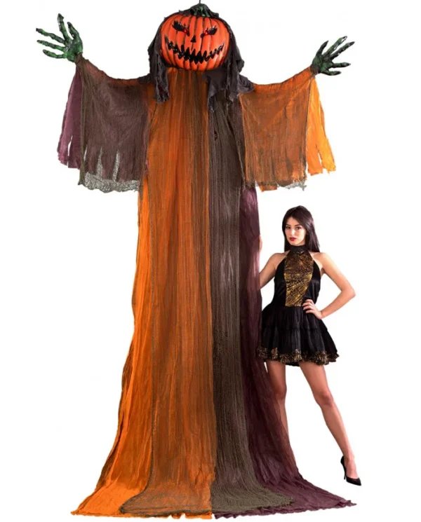 Διακοσμητικό Κρεμαστό Halloween Κολοκύθα Τρόμου Με Φως 360cm