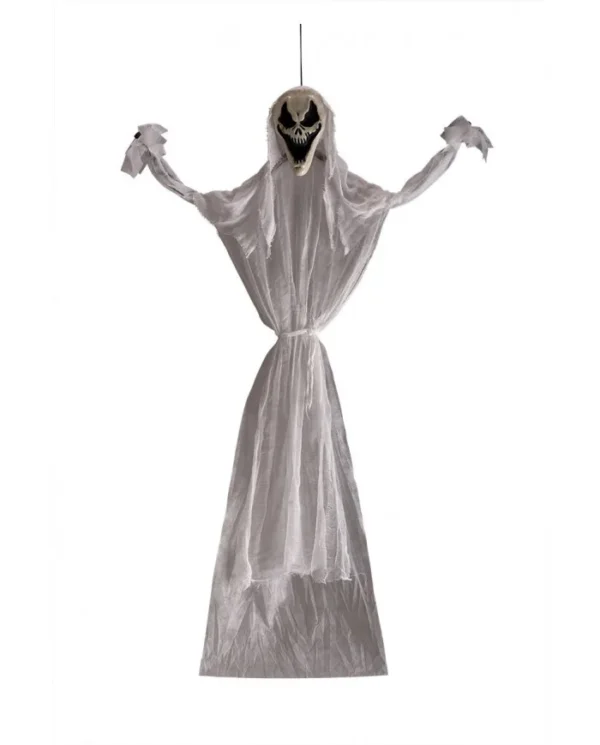 Κρεμαστός Διακοσμητικός Σκελετός Halloween Φάντασμα Με Φως