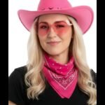 Σετ Μεταμφίεσης Ροζ Cow Girl ( Καπέλο, Γυαλιά, Μπαντάνα )