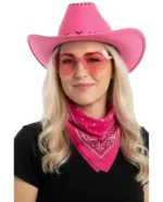 Σετ Μεταμφίεσης Ροζ Cow Girl ( Καπέλο, Γυαλιά, Μπαντάνα )