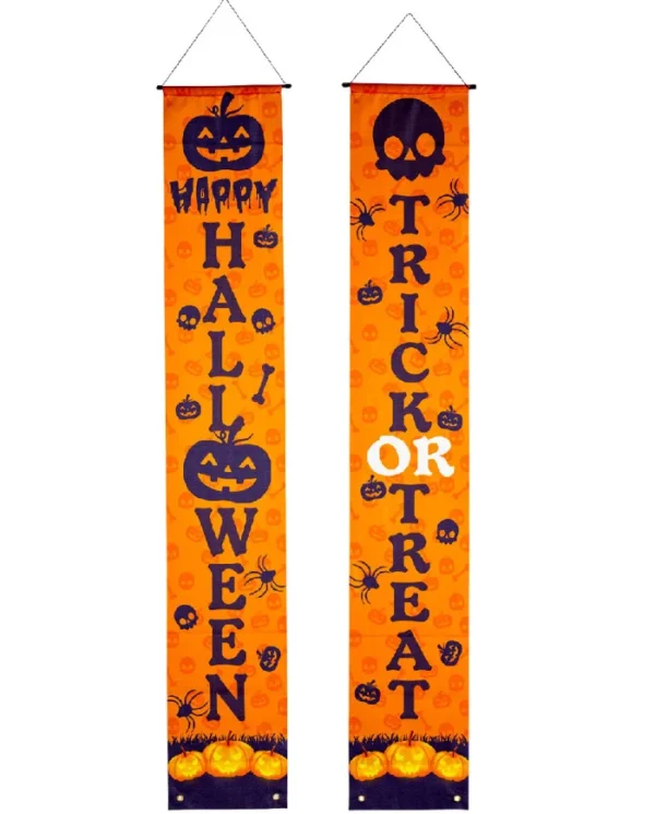 Διακοσμητικά Banner Happy Halloween Υ.:180cm Σετ 2τμχ