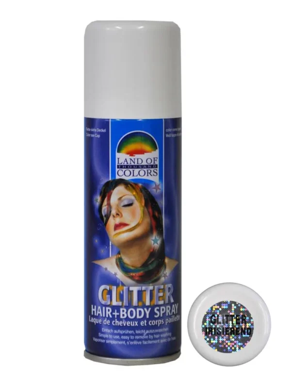 Σπρέι Μαλλιών Ασημί Glitter 125ml