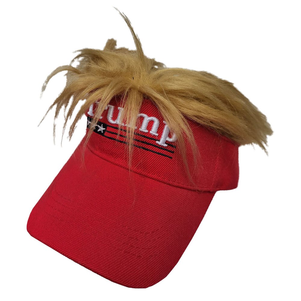 ES_51320_apokriatiko_kapelo_trump_me_mallia Καπέλο Πρόεδρος Τραμπ Με Μαλλιά - Image 1