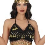 Μπούστο Oriental Χανούμισας Με Φλουριά Μαύρο