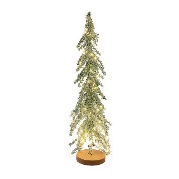 GLITTER ΛΑΔΙ ΦΩΤΙΖΟΜΕΝΟ ΔΕΝΤΡΟ ΜΕ 50 LED ΣΕ GLITTER ΑΣΗΜΙ ΒΑΣΗ 10Χ40ΕΚ (ΜΠΑΤΑΡΙΑ)