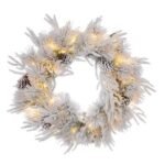 ΧΡ ΧΙΟΝΙΣΜΕΝΟ ΣΤΕΦΑΝΙ "PRE-LIT WONDERLAND" 60ΕΚ ME 50 LED ΛΕΥΚΑ ΖΕΣΤΑ ΛΑΜΠΑΚΙΑ ΣΤΑΘΕΡΑ