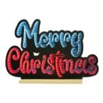 ΧΡ INFINITY ΦΩΤΙΖΟΜΕΝΟ MERRY CHRISTMAS 40Χ26ΕΚ ΔΙΠΛΗΣ ΟΨΗΣ ΣΕ ΞΥΛΙΝΗ ΒΑΣΗ